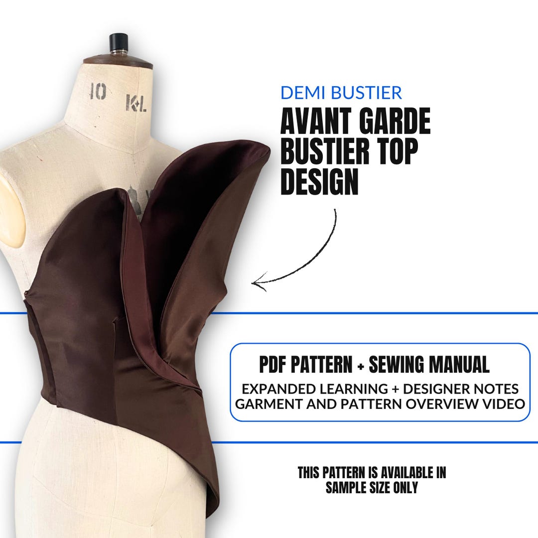 Avant Garde Bustier Top Sewing Pattern (PDF Pattern & Instructions) - Etsy