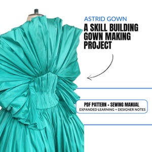 Sculptural Gown Sewing Pattern: Couture Dress Design, Hoop Skirt (PDF Pattern and Instruction)