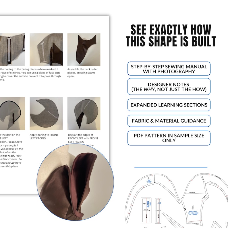 Avant Garde Bustier Top Sewing Pattern (PDF Pattern & Instructions) - Etsy