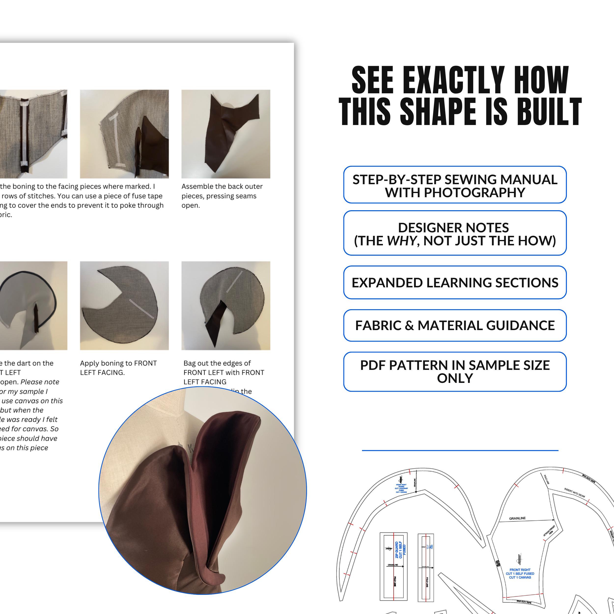 Avant Garde Bustier Top Sewing Pattern (PDF Pattern & Instructions) - Etsy