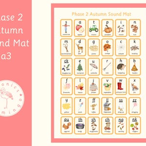 Autumnal Phase 2 Phonics Poster: Early Years Homeschool Printable (a3 PDF)