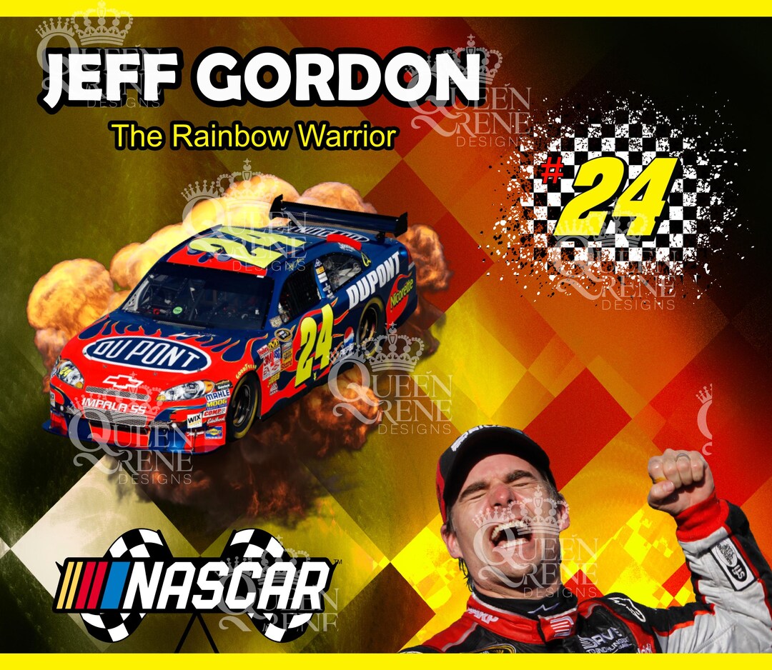 Jeff Gordon Digital File for Sublimation on Tumblers & More. PNG