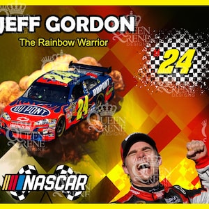 Jeff Gordon Arquivo digital para sublimação em copos e muito mais. PNG/JPEG 300 DPI Nascar Cup Series Champion Legend
