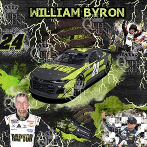 Digitale William Byron Raptor-afbeelding voor sublimatie op bekers en meer.  PNG/JPEG 300 dpi Nascar Cup Series-stuurprogramma