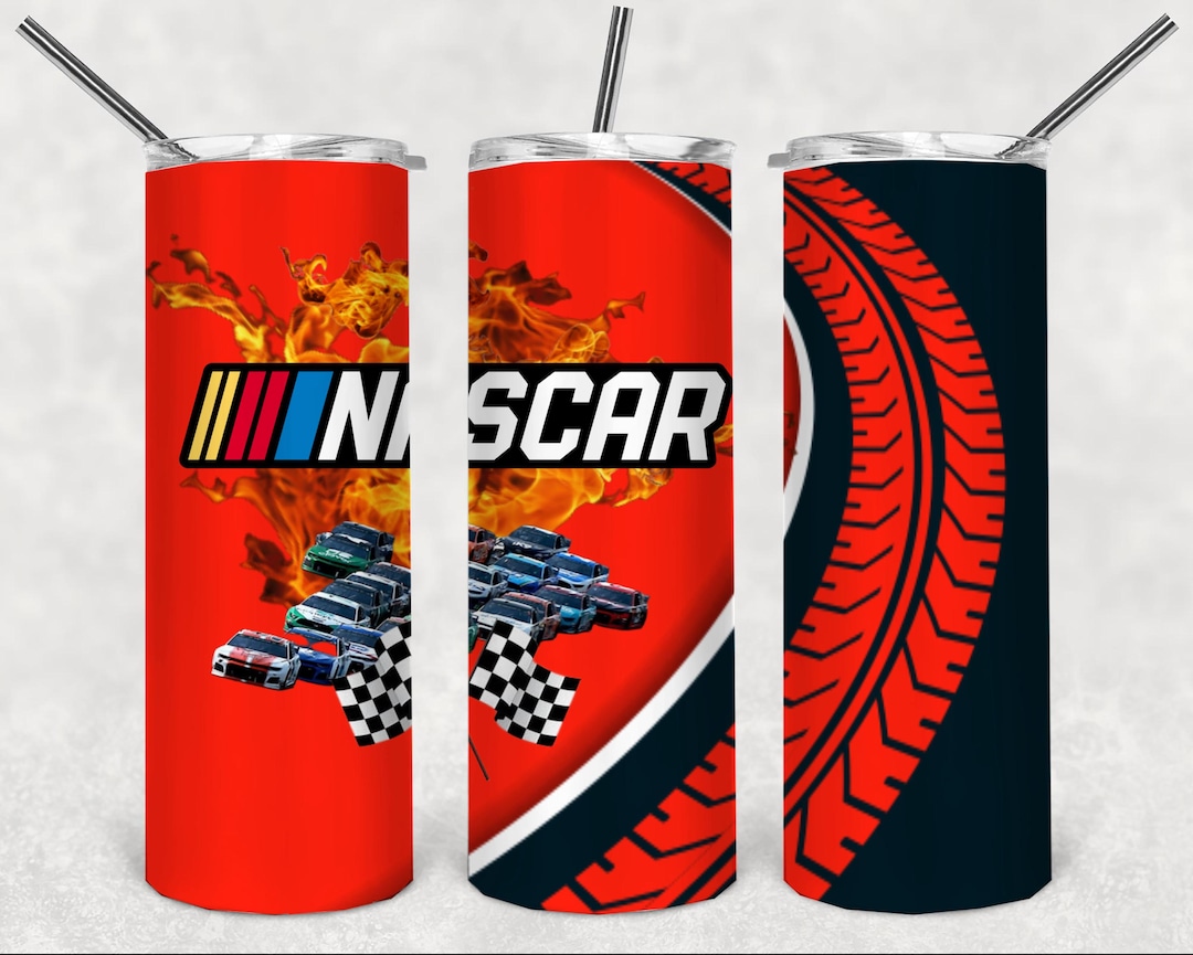 Shell Racing Tumbler NASCAR 20 Oz Stainless Steel Tumbler With Sliding Lid, 2 Straws ...