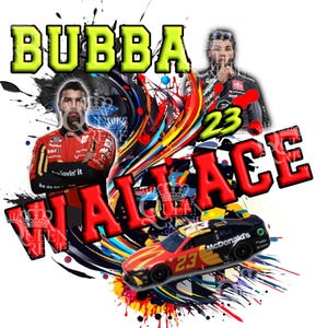 Bubba Wallace Nascar Car Cup-Serie digitales Design für die Sublimation auf Shirts & mehr.  PNG/JPEG 300 DPI Autorennen