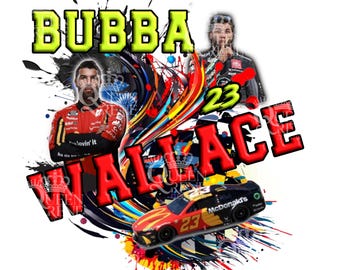 Bubba Wallace Nascar Car Cup series digital design for sublimation on shirts & more.  PNG/JPEG 300 DPI Auto Racing