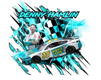 Denny Hamlim Nascar driver digital image for sublimation on tumblers &  more.  PNG/Jpeg