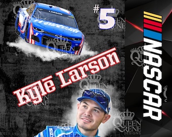 Kyle Larson Nascar Cup Series digital file for sublimation on tumblers & more  PNG/JPEG  High Res
