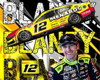 Ryan Blaney Nascar Cup Series digital file for sublimation on tumblers, shirts & more.  PNG/JPEG Stock Car Racings finest