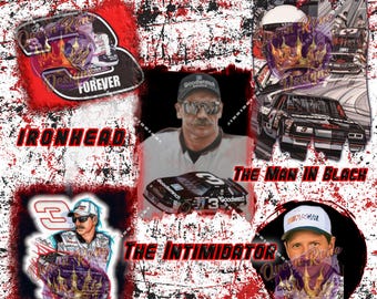 Dale Earnhardt, Sr.  G.O.A.T. Nascar driver digital design for sublimation on tumblers & more.  PNG/ JPG - auto racing&#39;s best