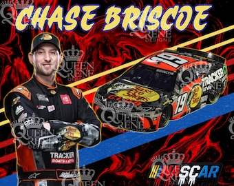 Chase Briscoe digital file for sublimation on tumblers, shirts & more.  PNG/JPEG Nascar Cup Series winner