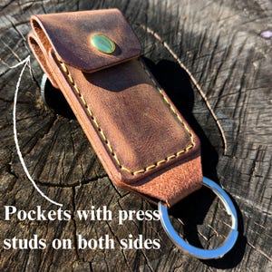 Portachiavi a portafoglio, porta stuzzicadenti, porta stuzzicadenti in vera pelle, piccolo portachiavi, porta stuzzicadenti, portachiavi per stuzzicadenti, idea regalo