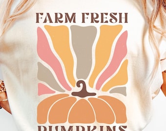 Kürbis Bauernhof T-Shirt | Herbst Grafik T-Shirt | Gemütliches Herbst tShirt | Danksagung Saison | Pumpkin Patch Shirt l Comfort Colors