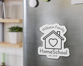 Personalized Homeschool Family Magnet: Custom School Decor
