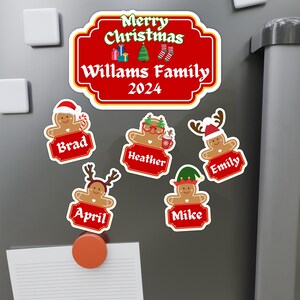 Personalized Christmas Family Magnet | Custom Holiday Family Magnet Decoration | Festive Whole Family Gift | Christmas Family Keepsake