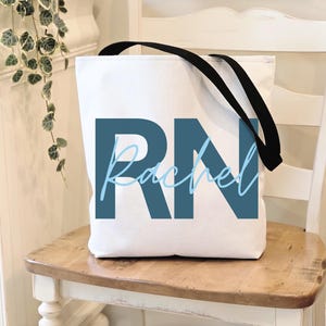 Personalisierte Krankenschwester Tragetasche: Personalisiertes RN Geschenk
