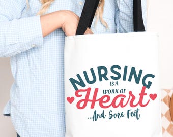 Nurse Tote Bag | Gift for Nurses | Nurse Shopping bag | Nurse Appreciation gift | Nurse Life Tote | RN Work Bag