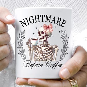 Skeleton Coffee Mug | Spooky Skull Cup | Funny Skeleton Coffee Mug | Halloween Gift Idea |Halloween Drinkware | Skeleton Lover Gift