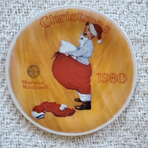 Vintage  norman rockwell Christmas plate
