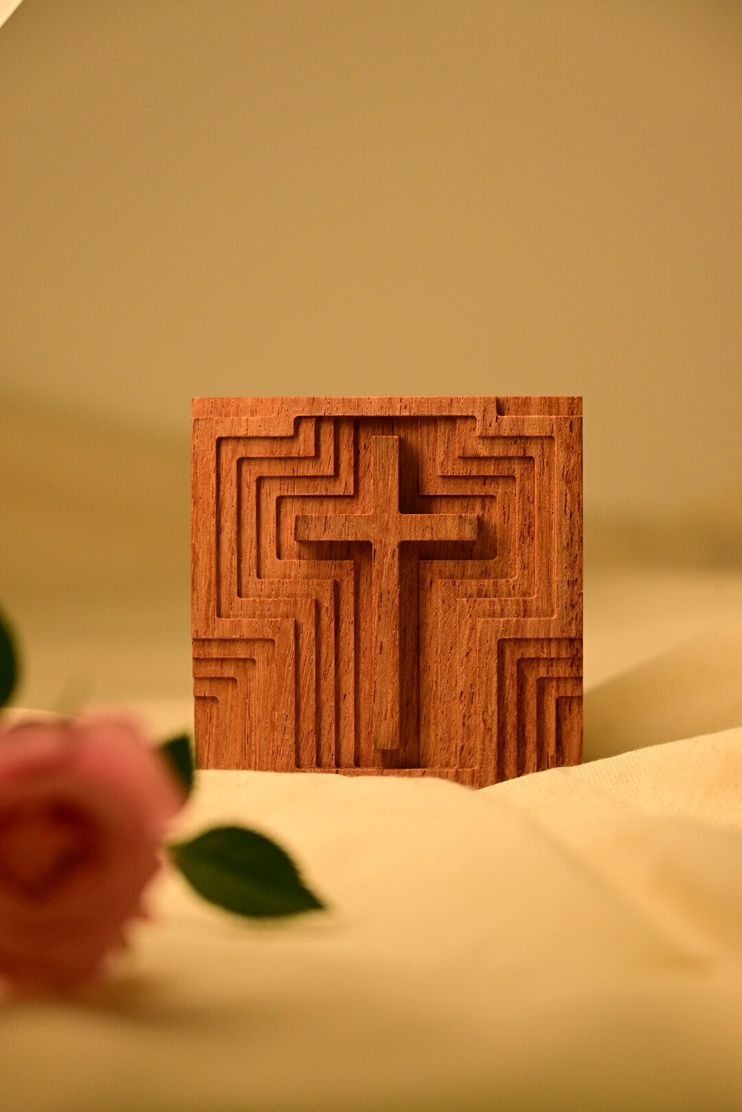 Handmade Cross Wooden Essential Oil Diffuser Home Decor Wood Art Cube ...