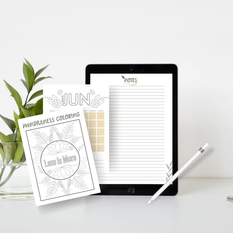 Mindfulness Coloring Planner | Adult Coloring Book Organizer ...