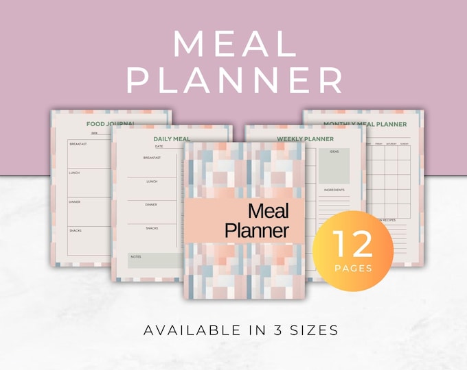 Meal Planner | Weekly Menu Organizer and Grocery List | Healthy Eating ...