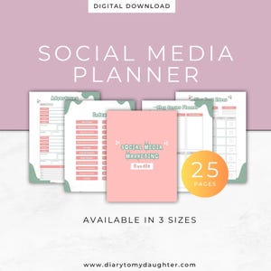Social Media Marketing Bundle Planner | Digital Marketing Strategy Guide | Content Calendar Template