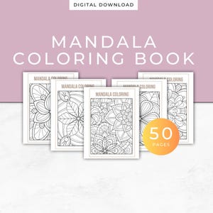 Mandala Coloring Book | Printable Mandala Art | Relaxation Coloring Pages | Mandala Designs for Stress Relief