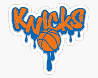 Knicks throwback retro style logo Sticker Decal  4" new york vintage
