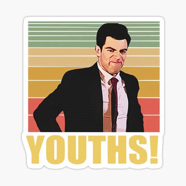New Girl Schmidt Youths nick miller  Sticker Decal  funny  jess quote funny   4" Glossy new girl