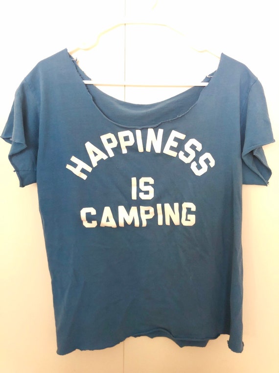Vintage 70s camping tshirt