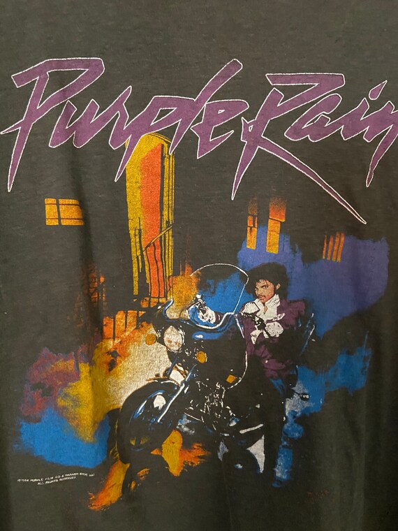 Vintage 80s original Prince Purple Rain tshirt - image 2