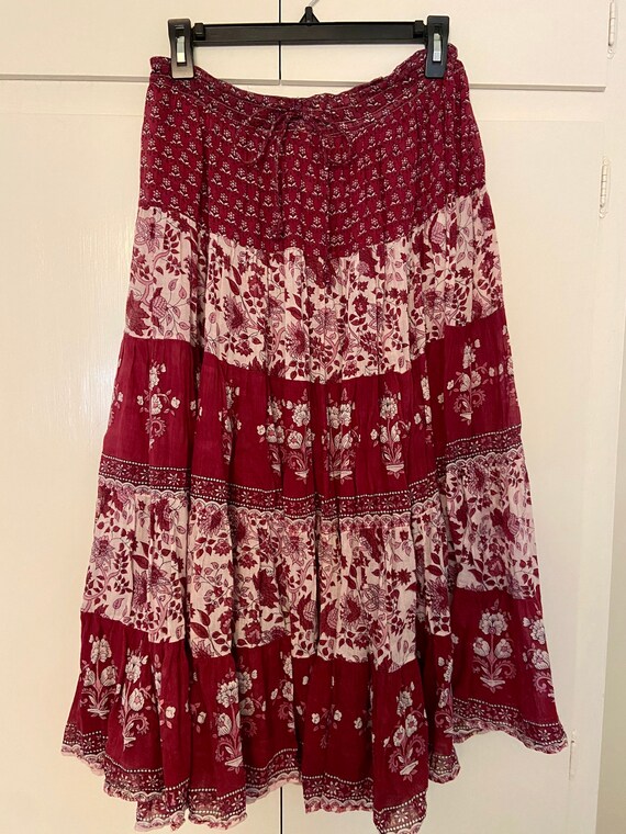 Vintage 70s Indian gauze skirt