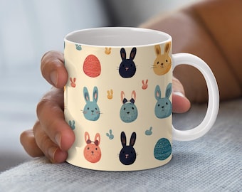 Envoltura para taza de Pascua, taza de Pascua PNG, 11 oz y 15 oz, lindo diseño de taza de Pascua, sublimación de taza de Pascua, PNG de Pascua, PNG de Pascua rosa, conejito de Pascua