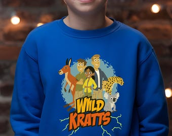 Wild Kratts Birthday Sweatshirt, Let’s Get Wild Chris & Martin Hoodie | Kids Party Animal Adventure Top | Custom Birthday Boy Gift