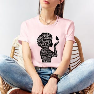 Strong Beautiful Focused Talented Proud Girl Shirt | Custom Tee for Her | Mothers Day Gift | Girl Power Shirt | Feminist Shirt