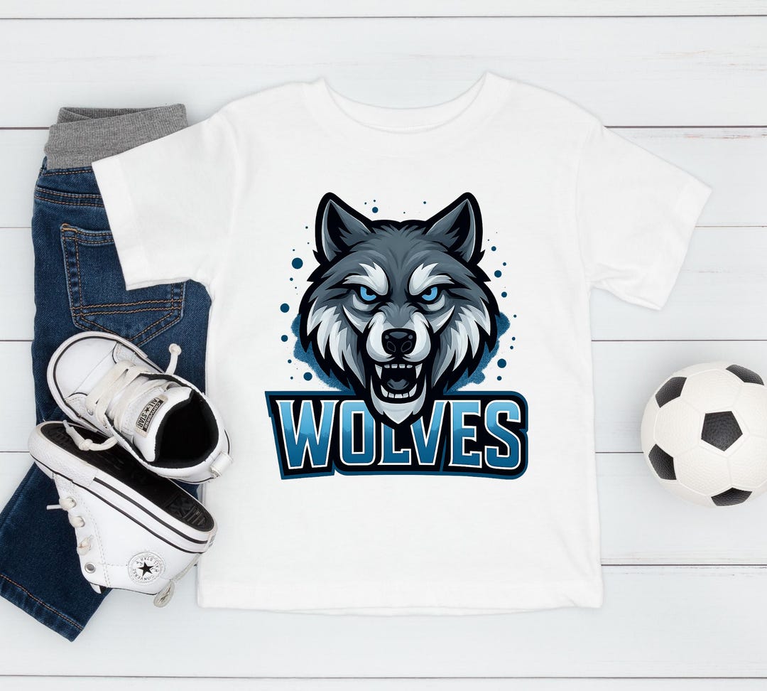 Utley Wolves Wolves Mascot Shirt | Kids Team Spirit Tee | Wolf Sports T-shirt ...