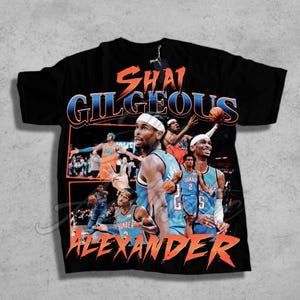 Limited Shai Gilgeous Alexander, canada basketball superstar, OKC Oklohoma basketball shirt, vintage 90s rap style tee unisex men & women