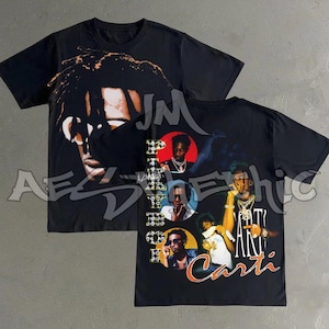 Camiseta gráfica limitada de Playboi Carti de los 90, camiseta unisex con álbum de rap Die Lit Whole Lotta Red, camiseta unisex de rap