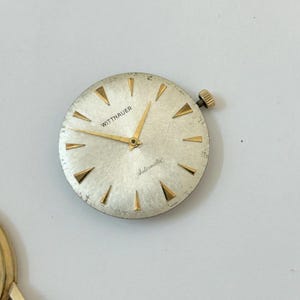Piezas de reloj Wittnauer Cal 11AHS1 Movimiento Volante Resorte Esfera Manecilla Caja Horquilla imagen 8