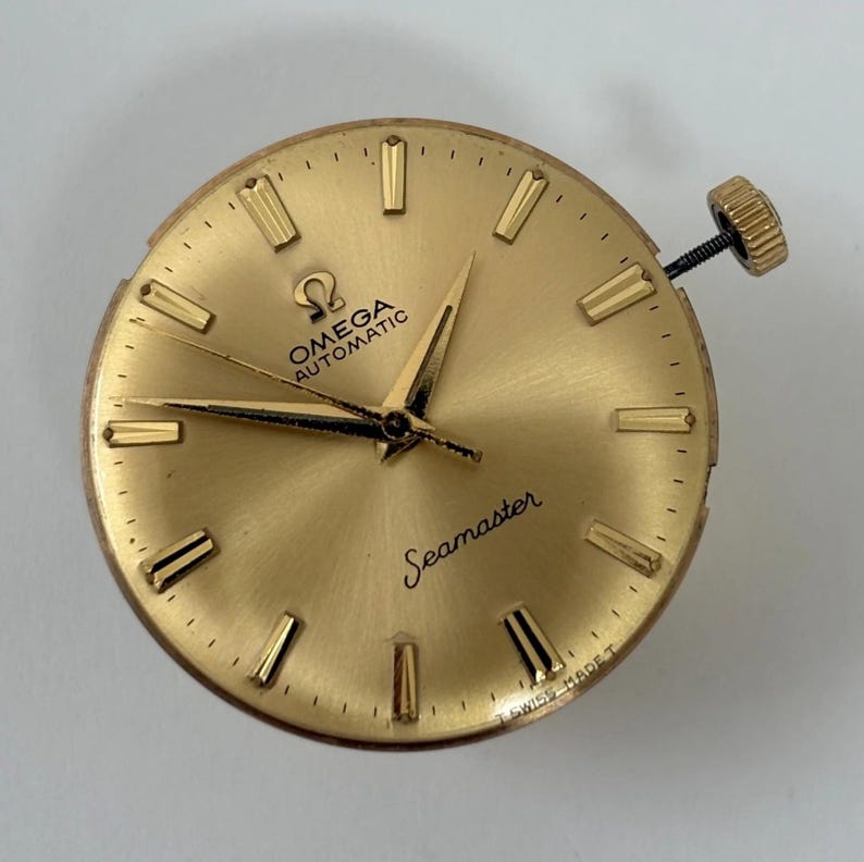 Omega Cal 550 Watch Movement Parts Dial Balance Spring Plate Fork Wheel Rotor 8 image 2