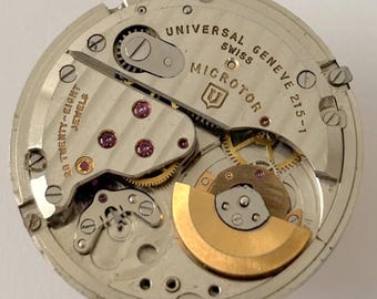 Universal Geneve Polerouter Cal 215 - 1 Peças de Relógio Movimento Garfo do Balanço Mola