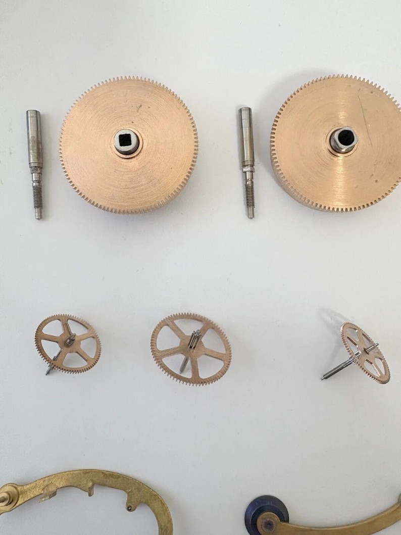 Imhof Striking Cal 76 9475 Clock Movement For Parts Balance Fork Key Knob Barrel image 14