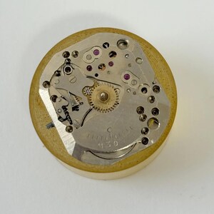 Benrus Cal BO1 Watch Parts Movement Balance Fork Wheels Spring Bridge Dial image 2