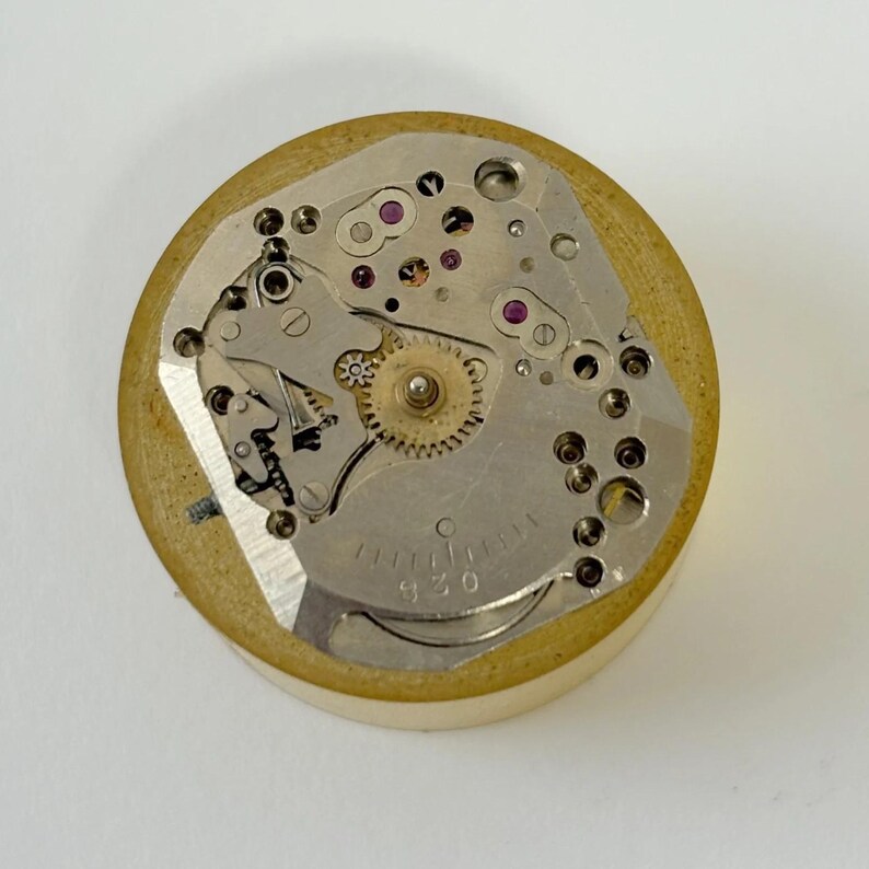 Benrus Cal BO1 Watch Parts Movement Balance Fork Wheels Spring Bridge Dial image 2