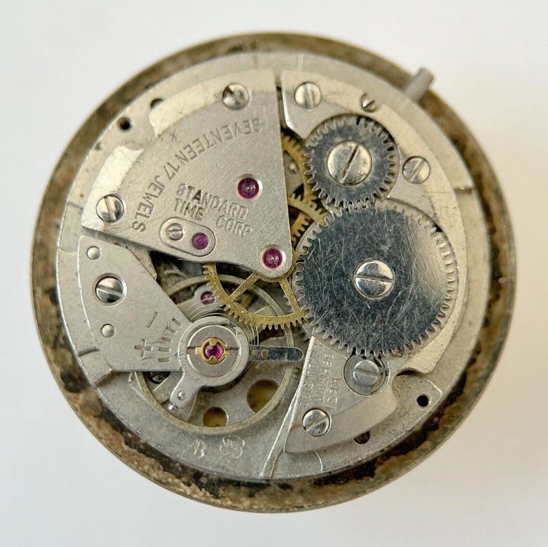 Standard Time Corp Cal D 470-3 Watch Parts Movement Balance Fork Spring Bridge image 1