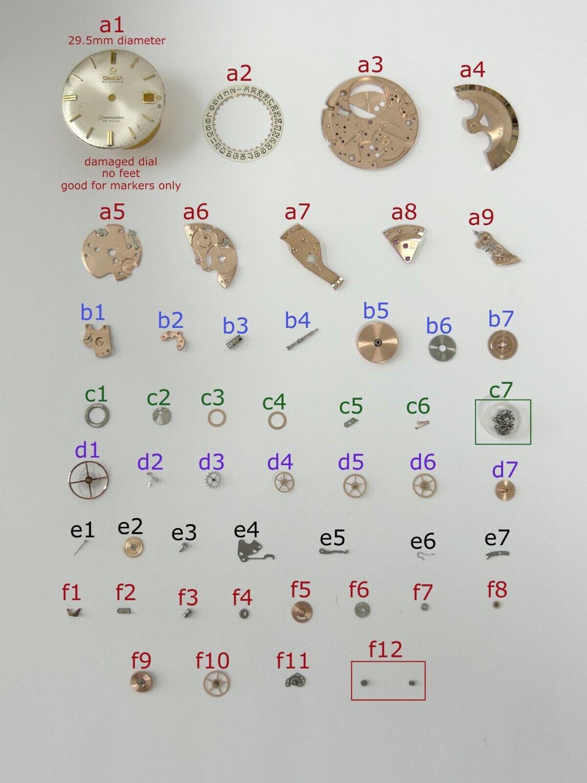 【稼働品】オメガ　ムーブメントCal.620、風防、箱3点セット omega watch 620 movement parts new old stock | eBay