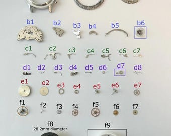 Croton Valjoux Cal 23 Chronograph Watch Movement Parts Case Bezel Balance Nivada