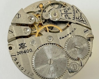 Canton nr. 400 zakhorloge deel beweging balans vork veerbrug wijzerplaat